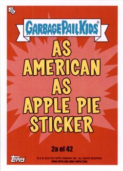 2016 Topps Garbage Pail Kids American As Apple Pie In Your Face #2a Belt Buck L. Back
