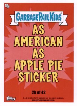 2016 Topps Garbage Pail Kids American As Apple Pie In Your Face #2b Cow Boyd Back