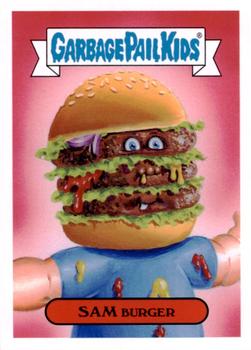 2016 Topps Garbage Pail Kids American As Apple Pie In Your Face #4b Sam Burger Front