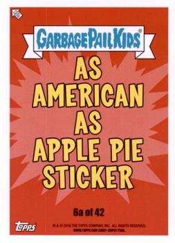 2016 Topps Garbage Pail Kids American As Apple Pie In Your Face #6a Wriggley Rene Back