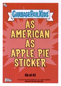 2016 Topps Garbage Pail Kids American As Apple Pie In Your Face #6b Curly Carla Back