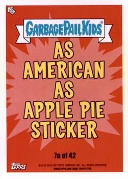 2016 Topps Garbage Pail Kids American As Apple Pie In Your Face #7a Party Marty Back