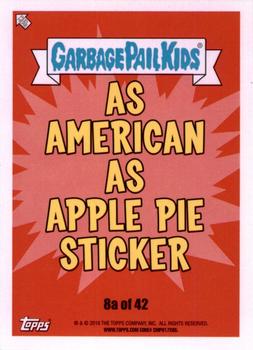 2016 Topps Garbage Pail Kids American As Apple Pie In Your Face #8a Happy Mel Back
