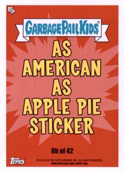 2016 Topps Garbage Pail Kids American As Apple Pie In Your Face #8b Delightful Donald Back