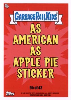 2016 Topps Garbage Pail Kids American As Apple Pie In Your Face #9b Motor Ed Back