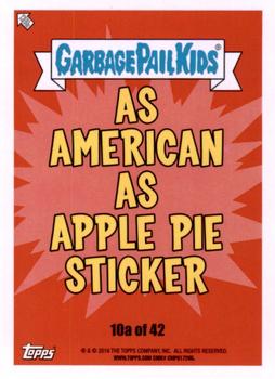 2016 Topps Garbage Pail Kids American As Apple Pie In Your Face #10a Competitive Etan Back