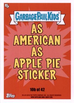 2016 Topps Garbage Pail Kids American As Apple Pie In Your Face #10b Nasty Nathan Back