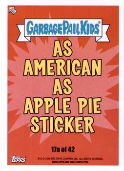 2016 Topps Garbage Pail Kids American As Apple Pie In Your Face #17a Ole Faithful Back