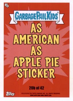 2016 Topps Garbage Pail Kids American As Apple Pie In Your Face #20b Dee Party Back