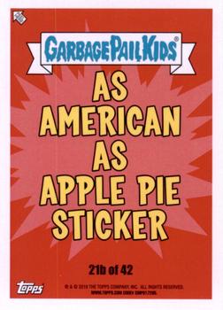2016 Topps Garbage Pail Kids American As Apple Pie In Your Face #21b Golden Bill Back