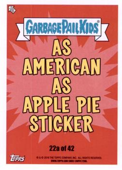 2016 Topps Garbage Pail Kids American As Apple Pie In Your Face #22a Poodle Skylar Back