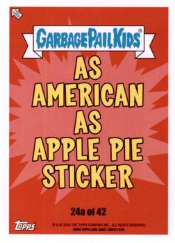 2016 Topps Garbage Pail Kids American As Apple Pie In Your Face #24a Sutton Surfer Back