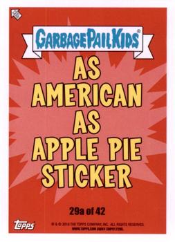 2016 Topps Garbage Pail Kids American As Apple Pie In Your Face #29a Ice Capade Jade Back
