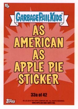 2016 Topps Garbage Pail Kids American As Apple Pie In Your Face #33a Struck It Rich Back