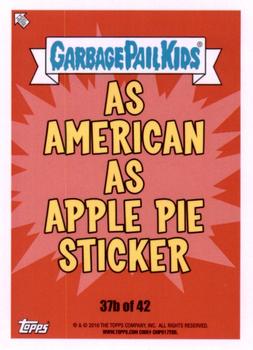 2016 Topps Garbage Pail Kids American As Apple Pie In Your Face #37b Raoul Route Back