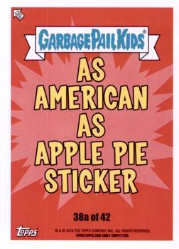 2016 Topps Garbage Pail Kids American As Apple Pie In Your Face #38a Casino Gino Back
