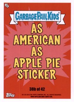 2016 Topps Garbage Pail Kids American As Apple Pie In Your Face #38b Neon Leon Back