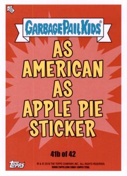 2016 Topps Garbage Pail Kids American As Apple Pie In Your Face #41b Logan Cabin Back
