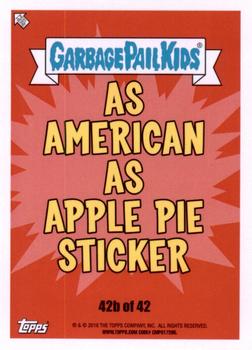 2016 Topps Garbage Pail Kids American As Apple Pie In Your Face #42b Cover Up Chuck Back