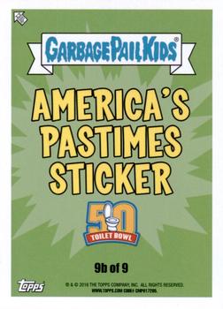 2016 Topps Garbage Pail Kids American As Apple Pie In Your Face #9b Sunday Party Marty Back