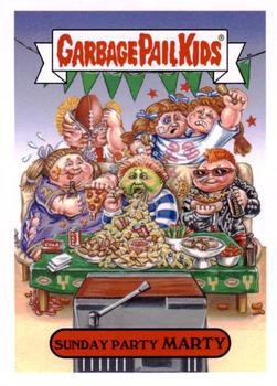 2016 Topps Garbage Pail Kids American As Apple Pie In Your Face #9b Sunday Party Marty Front