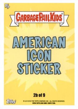 2016 Topps Garbage Pail Kids American As Apple Pie In Your Face #2b Rushed Ross Back