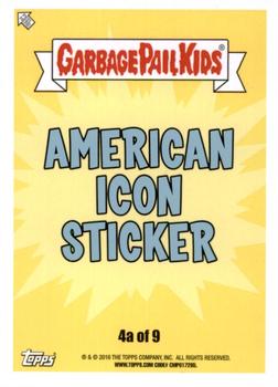 2016 Topps Garbage Pail Kids American As Apple Pie In Your Face #4a Broken Bob Back