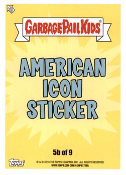 2016 Topps Garbage Pail Kids American As Apple Pie In Your Face #5b Crass Kidd Back