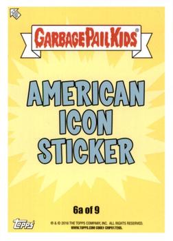 2016 Topps Garbage Pail Kids American As Apple Pie In Your Face #6a Ended Evel Back