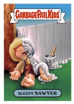 2016 Topps Garbage Pail Kids American As Apple Pie In Your Face #9b Sleepy Sawyer Front