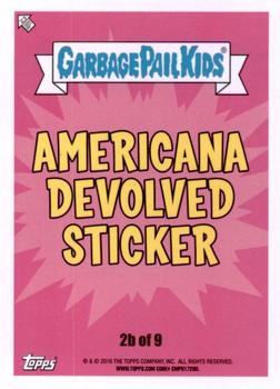 2016 Topps Garbage Pail Kids American As Apple Pie In Your Face #2b Tight Tim Back