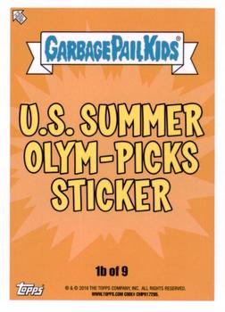 2016 Topps Garbage Pail Kids American As Apple Pie In Your Face #1b High Dive Clive Back