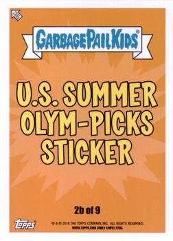 2016 Topps Garbage Pail Kids American As Apple Pie In Your Face #2b Logan Long Jump Back