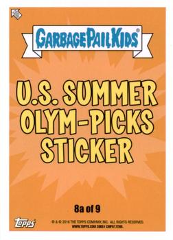 2016 Topps Garbage Pail Kids American As Apple Pie In Your Face #8a Tongue Tied Tim Back