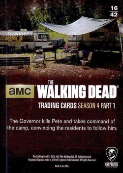 2016 Cryptozoic The Walking Dead Season 4: Part 1 #16 New Man in Charge Back