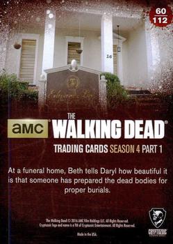 2016 Cryptozoic The Walking Dead Season 4: Part 1 #60 Funeral Home Back