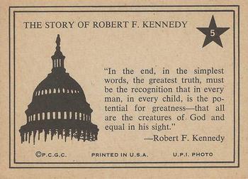 1968 Philadelphia Robert F. Kennedy #5 Robert F. Kennedy Back