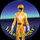 1994 Collect-A-Card Mighty Morphin Power Rangers Series 2 Retail - Power Caps #17 Yellow Ranger Front