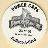 1994 Collect-A-Card Mighty Morphin Power Rangers Series 2 Retail - Power Caps #23 Putty Patrol Back