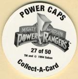 1994 Collect-A-Card Mighty Morphin Power Rangers Series 2 Retail - Power Caps #27 Squatt Back