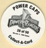 1994 Collect-A-Card Mighty Morphin Power Rangers Series 2 Retail - Power Caps #28 Eyeguy Back