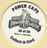 1994 Collect-A-Card Mighty Morphin Power Rangers Series 2 Retail - Power Caps #30 Chunky Chicken Back