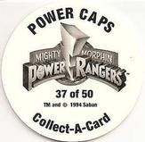 1994 Collect-A-Card Mighty Morphin Power Rangers Series 2 Retail - Power Caps #37 Goldar Back