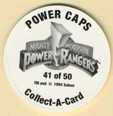 1994 Collect-A-Card Mighty Morphin Power Rangers Series 2 Retail - Power Caps #41 Battling Spinx Back