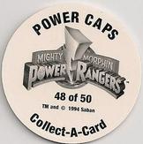 1994 Collect-A-Card Mighty Morphin Power Rangers Series 2 Retail - Power Caps #48 Mega Power Back