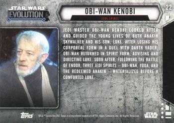 2016 Topps Star Wars Evolution #22 Obi-Wan Kenobi Back