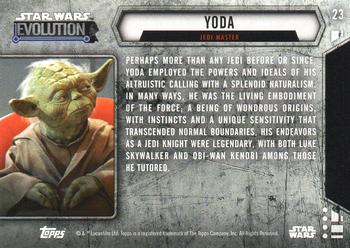 2016 Topps Star Wars Evolution #23 Yoda Back
