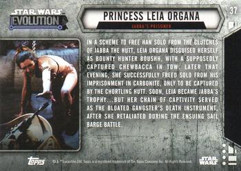 2016 Topps Star Wars Evolution #37 Princess Leia Organa Back
