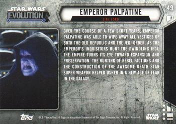 2016 Topps Star Wars Evolution #49 Emperor Palpatine Back