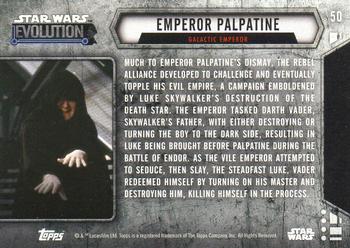 2016 Topps Star Wars Evolution #50 Emperor Palpatine Back